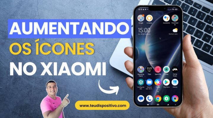 Como aumentar ou diminuir o tamanho dos icones dos apps no Celular Xiaomi