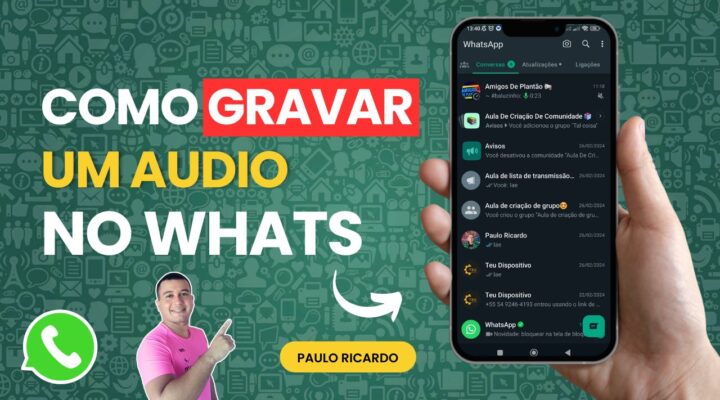 Como gravar um audio no WhatsApp📱