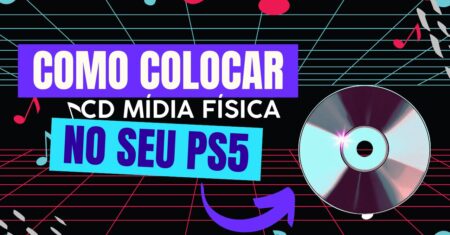 Como inserir o disco físico (CD) no PS5