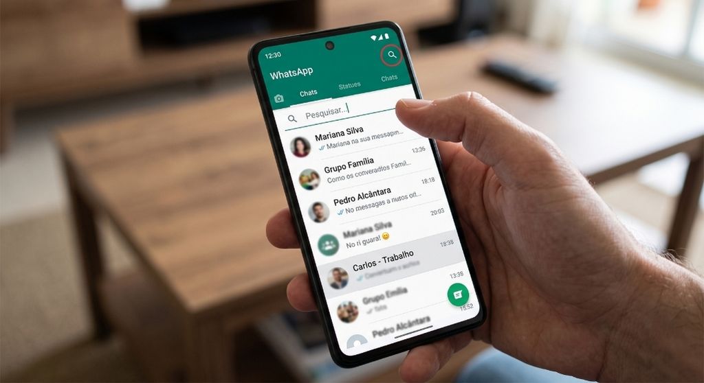 Passo 1 Localize a conversa no WhatsApp