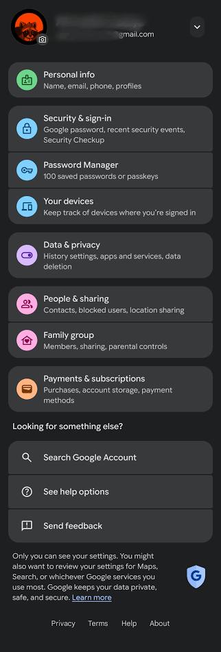 configuração google pelo celular