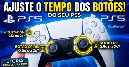 Como ajustar o tempo para manter botões pressionados no controle do PS5