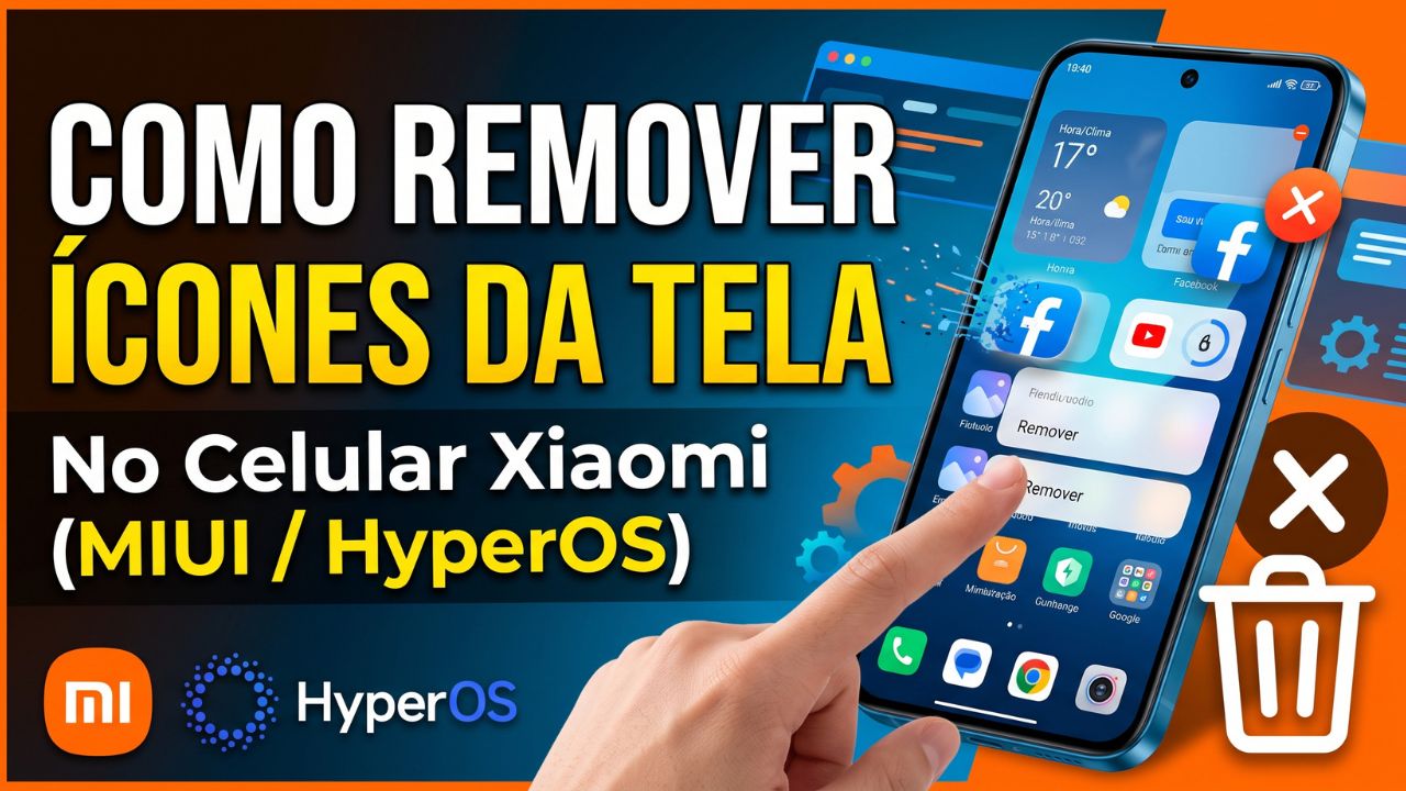 Como remover os ícones da tela inicial do Celular Xiaomi