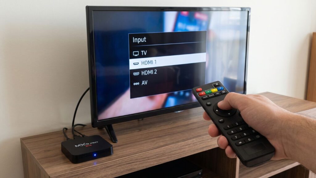 Selecionar a Entrada na Televisão