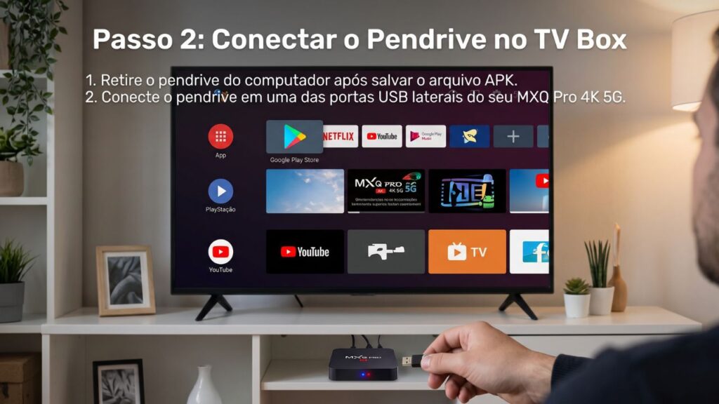 Transfira esse arquivo para um pendrive