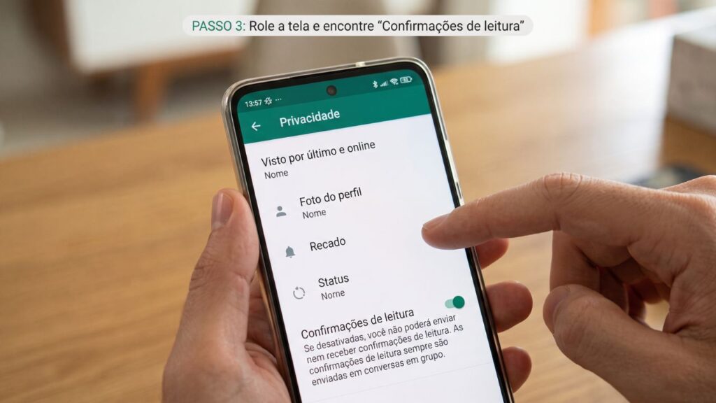 confirmação de leitura
